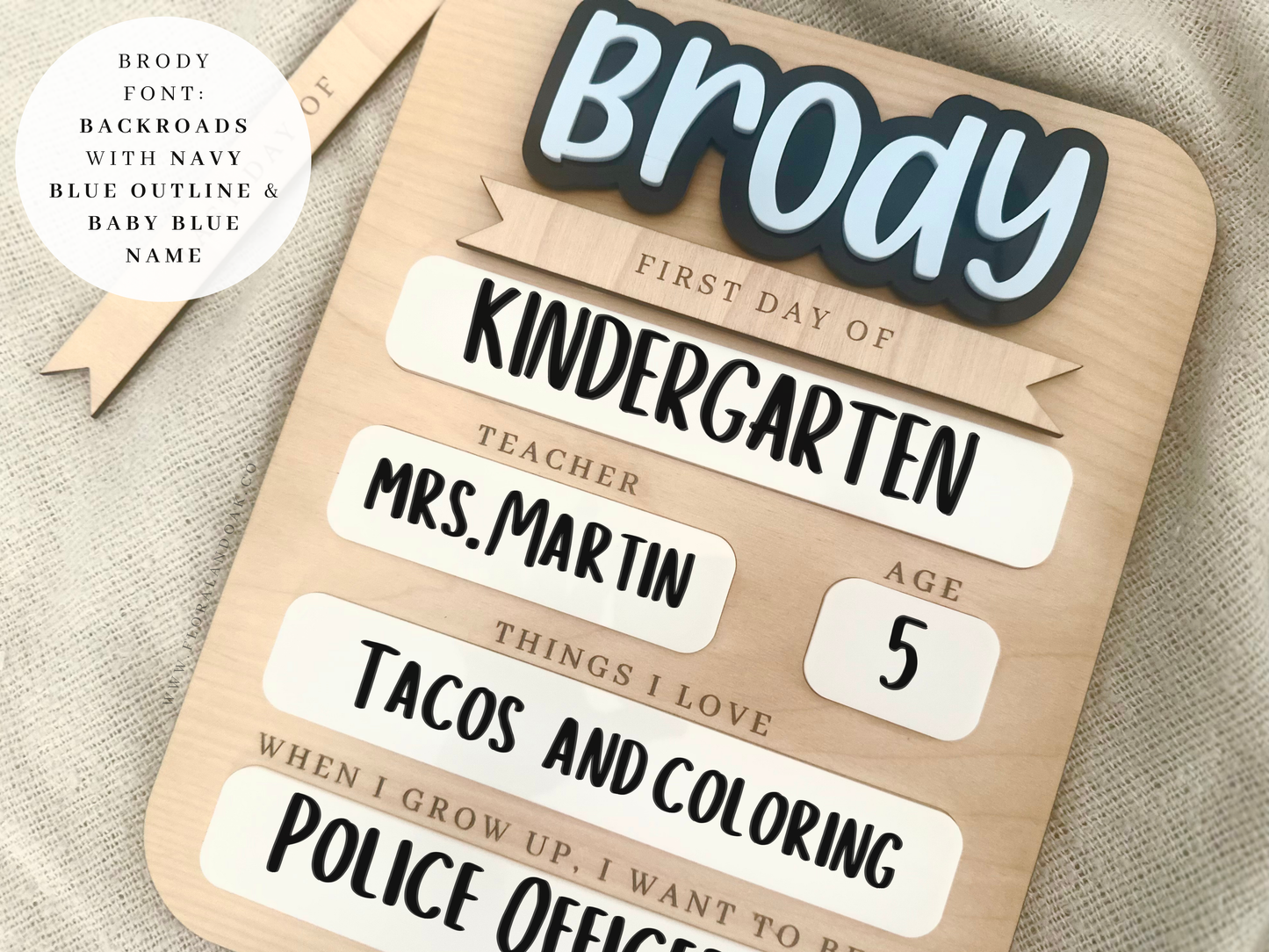 Personalized Back to School Sign – Custom Acrylic First Day Photo Prop for Multiple Kids